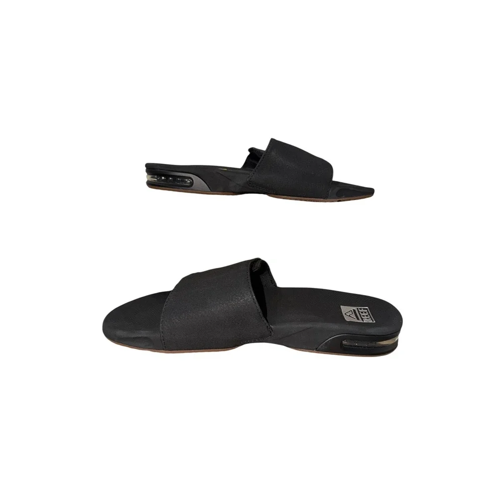 Reef Fanning Slide Mens Black Athletic Sandals Bottle Opener CI3632 Size 7
